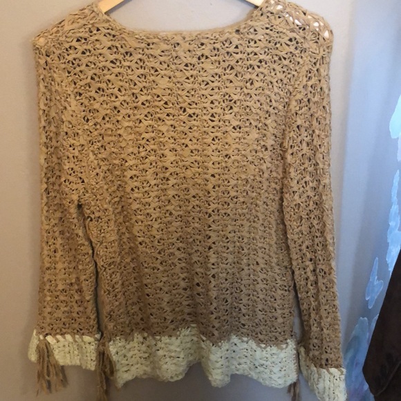Frank Saul woven pullover knit sweater - Picture 7 of 7